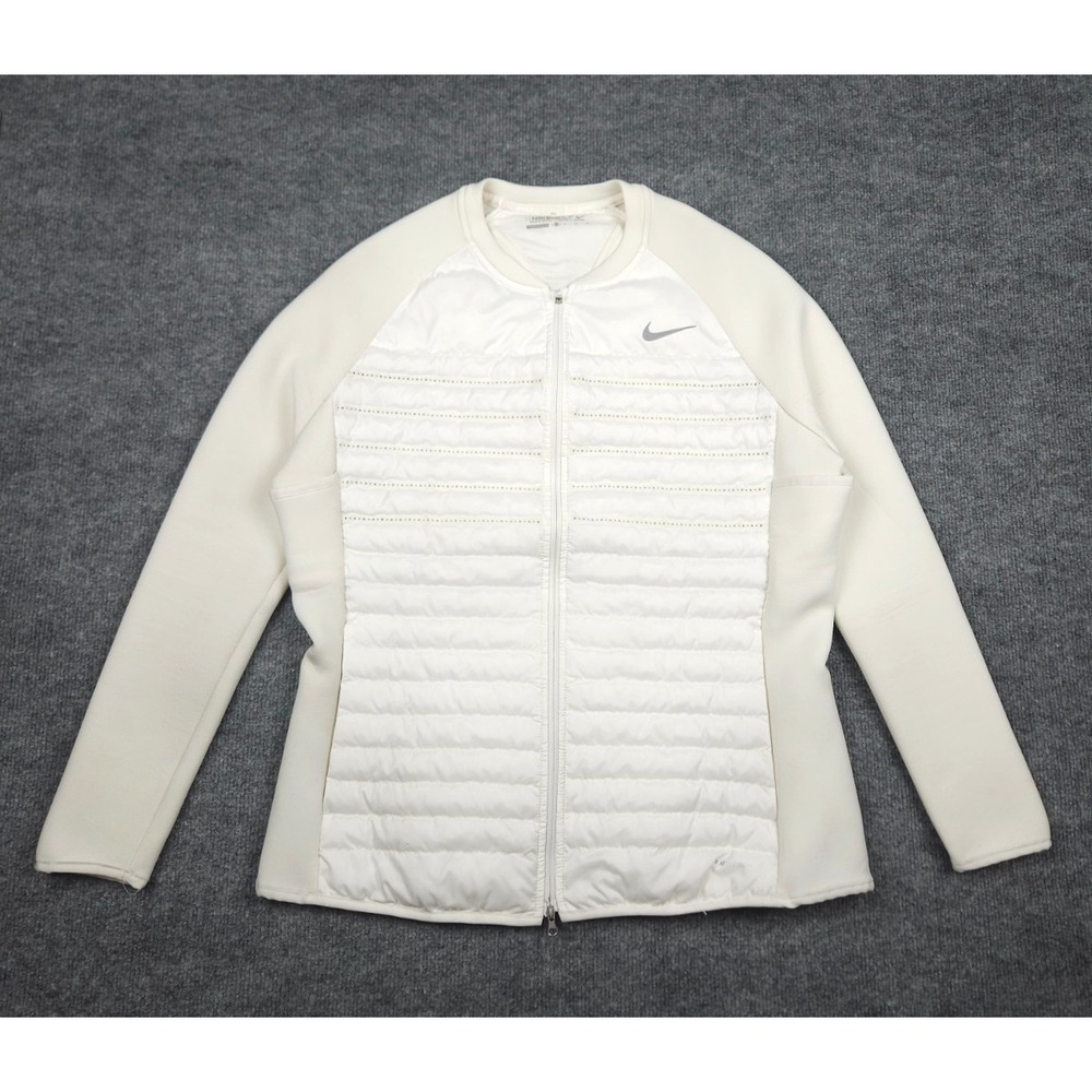 Nike Golf Aeroloft Performance Jacket Women's XL White Ivory Full Zip Puff